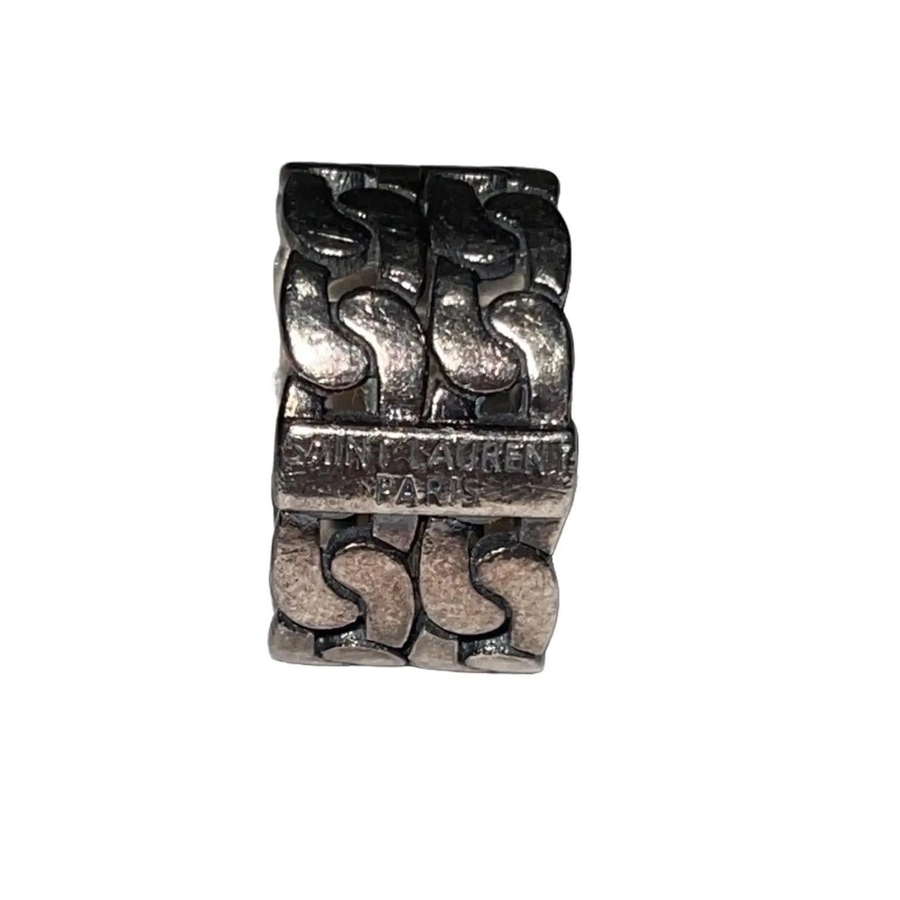 Yves Saint Laurent Men Double Chain Ring- Size 5